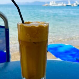 Frappe with Vanila Ice Cream - Authentic Greek Nes Cafe