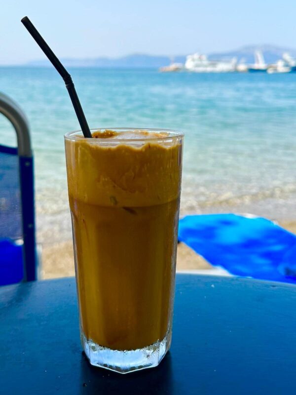 Frappe with Vanila Ice Cream - Authentic Greek Nes Cafe