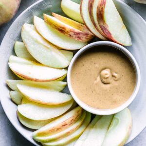 Fresh Apple Slices with Peanut Butter